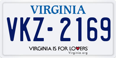 VA license plate VKZ2169