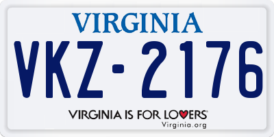 VA license plate VKZ2176