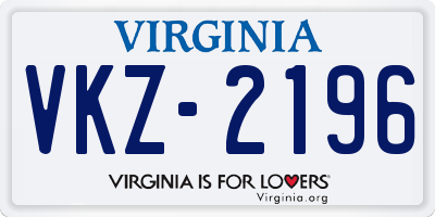 VA license plate VKZ2196