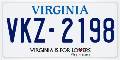 VA license plate VKZ2198