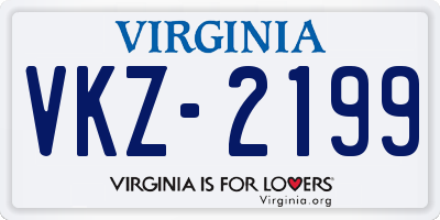 VA license plate VKZ2199