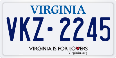 VA license plate VKZ2245