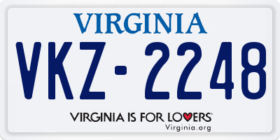 VA license plate VKZ2248