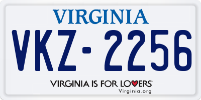 VA license plate VKZ2256