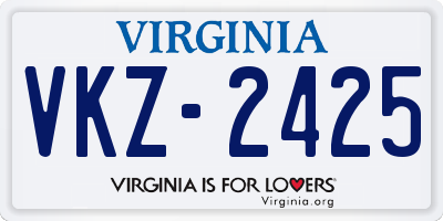 VA license plate VKZ2425