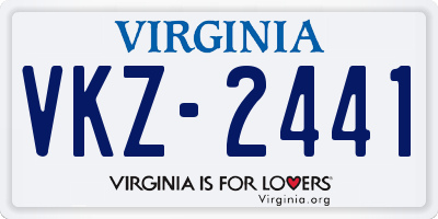VA license plate VKZ2441