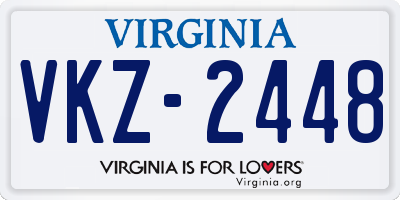 VA license plate VKZ2448
