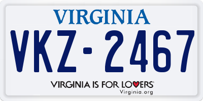 VA license plate VKZ2467
