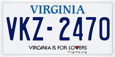 VA license plate VKZ2470