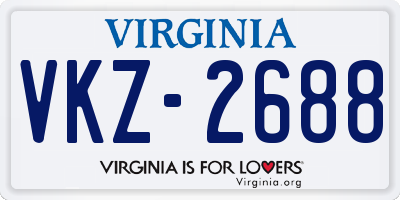 VA license plate VKZ2688