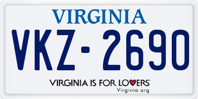 VA license plate VKZ2690