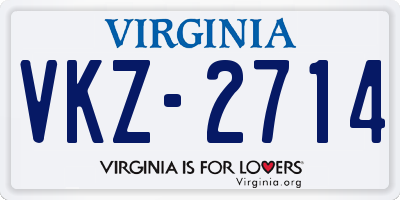 VA license plate VKZ2714