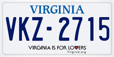 VA license plate VKZ2715