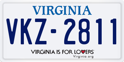 VA license plate VKZ2811