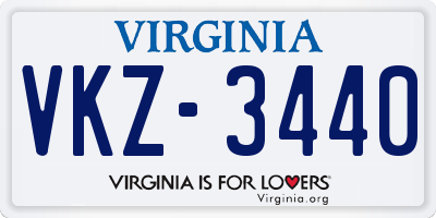 VA license plate VKZ3440