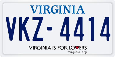 VA license plate VKZ4414