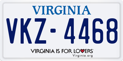 VA license plate VKZ4468
