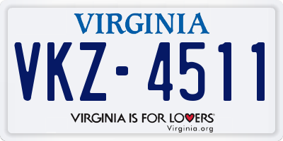 VA license plate VKZ4511