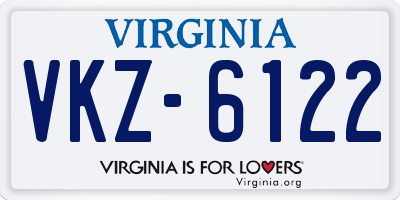 VA license plate VKZ6122
