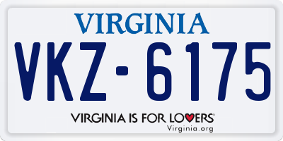 VA license plate VKZ6175