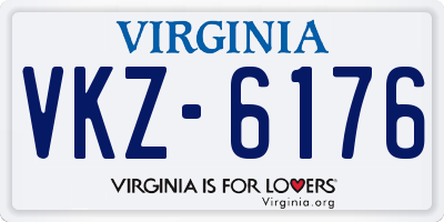 VA license plate VKZ6176