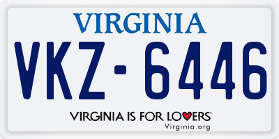 VA license plate VKZ6446