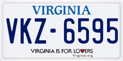 VA license plate VKZ6595