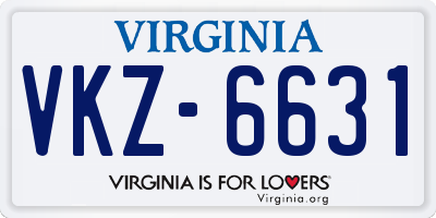 VA license plate VKZ6631
