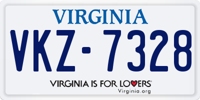 VA license plate VKZ7328