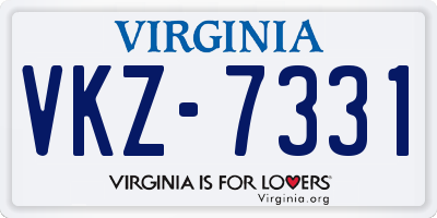 VA license plate VKZ7331