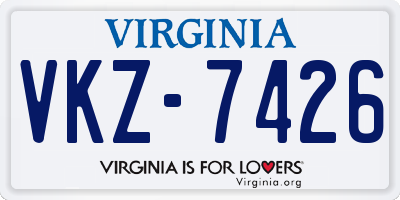 VA license plate VKZ7426