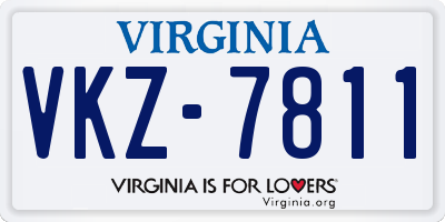 VA license plate VKZ7811