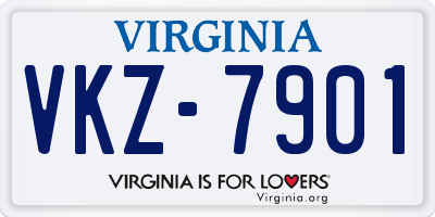 VA license plate VKZ7901