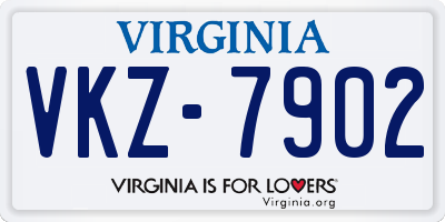 VA license plate VKZ7902