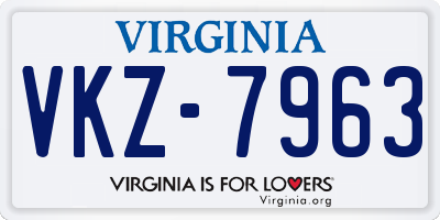 VA license plate VKZ7963