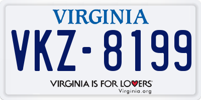 VA license plate VKZ8199