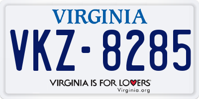 VA license plate VKZ8285