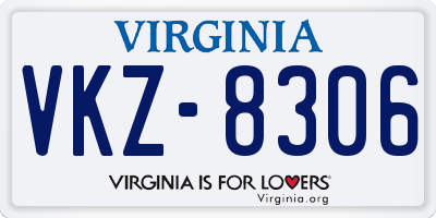 VA license plate VKZ8306