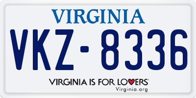 VA license plate VKZ8336