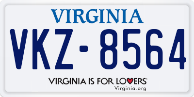 VA license plate VKZ8564