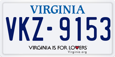 VA license plate VKZ9153