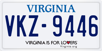VA license plate VKZ9446