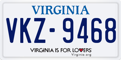 VA license plate VKZ9468