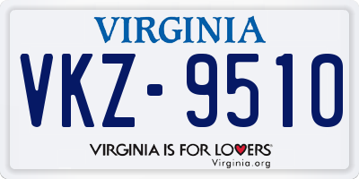 VA license plate VKZ9510
