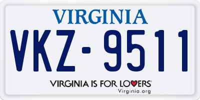 VA license plate VKZ9511