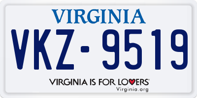 VA license plate VKZ9519