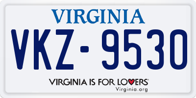 VA license plate VKZ9530