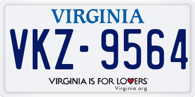 VA license plate VKZ9564
