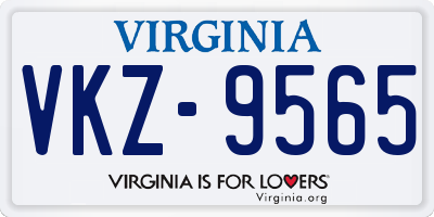 VA license plate VKZ9565
