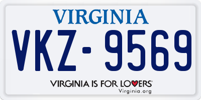 VA license plate VKZ9569